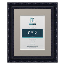 Louis Range Black Picture, Photo & Poster Frame with Dawn Grey Mount - 10x8" Frame for 7x5" Photo, Black