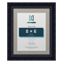 Louis Range Black Picture, Photo & Poster Frame with Dawn Grey Mount - 10x8" Frame for 8x6" Photo, Black