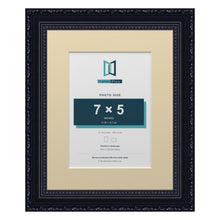 Louis Range Black Picture, Photo & Poster Frame with Ivory Mount - 10x8" Frame for 7x5" Photo, Black