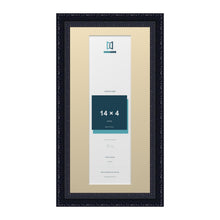 Louis Range Black Picture, Photo & Poster Frame with Ivory Mount - 16x8" Frame for 14x4" Photo, Black