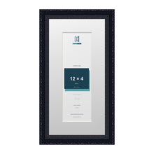 Louis Range Black Picture, Photo & Poster Frame with White Mount - 16x8" Frame for 12x4" Photo, Black