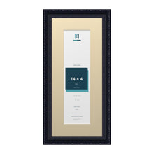 Louis Range Black Picture, Photo & Poster Frame with Ivory Mount - 18x8" Frame for 14x4" Photo, Black