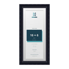 Louis Range Black Picture, Photo & Poster Frame with White Mount - 18x8" Frame for 16x6" Photo, Black
