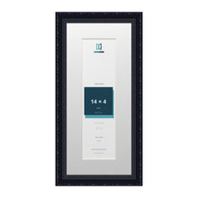 Louis Range Black Picture, Photo & Poster Frame with White Mount - 18x8" Frame for 14x4" Photo, Black