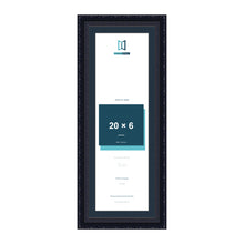 Louis Range Black Picture, Photo & Poster Frame with Pacific Blue Mount - 22x8" Frame for 20x6" Photo, Black