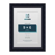 Louis Range Black Picture, Photo & Poster Frame with White Mount - A4 Frame for 9x6" Photo, Black
