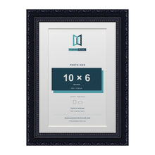 Louis Range Black Picture, Photo & Poster Frame with White Mount - A4 Frame for 10x6" Photo, Black