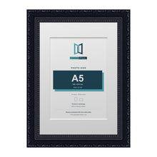 Louis Range Black Picture, Photo & Poster Frame with White Mount - A4 Frame for A5 Photo, Black