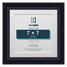 Louis Range Black Picture, Photo & Poster Frame with White Mount - 9x9" Frame for 7x7" Photo, Black