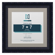 Louis Range Black Picture, Photo & Poster Frame with Dawn Grey Mount - 9x9" Frame for 7x7" Photo, Black