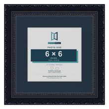 Louis Range Black Picture, Photo & Poster Frame with Pacific Blue Mount - 9x9" Frame for 6x6" Photo, Black