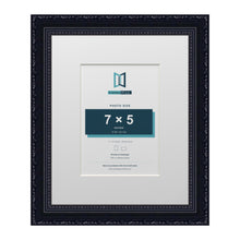 Louis Range Black Picture, Photo & Poster Frame with White Mount - 11x9" Frame for 7x5" Photo, Black