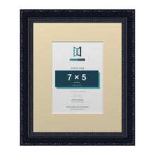 Louis Range Black Picture, Photo & Poster Frame with Ivory Mount - 11x9" Frame for 7x5" Photo, Black