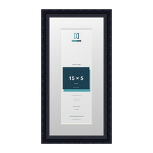 Louis Range Black Picture, Photo & Poster Frame with White Mount - 19x9" Frame for 15x5" Photo, Black