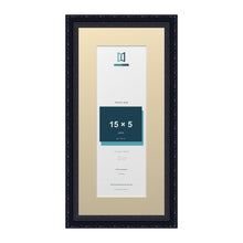 Louis Range Black Picture, Photo & Poster Frame with Ivory Mount - 19x9" Frame for 15x5" Photo, Black