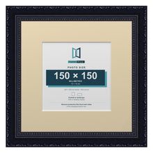 Louis Range Black Picture, Photo & Poster Frame with Ivory Mount - 25x25cm Frame for 15x15cm Photo, Black