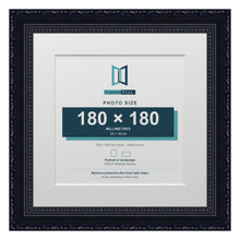 Louis Range Black Picture, Photo & Poster Frame with White Mount - 25x25cm Frame for 18x18cm Photo, Black