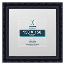 Louis Range Black Picture, Photo & Poster Frame with White Mount - 25x25cm Frame for 15x15cm Photo, Black