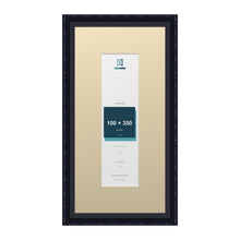 Louis Range Black Picture, Photo & Poster Frame with Ivory Mount - 50x25cm Frame for 35x10cm Photo, Black
