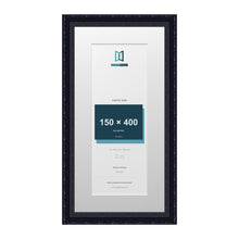 Louis Range Black Picture, Photo & Poster Frame with White Mount - 50x25cm Frame for 40x15cm Photo, Black