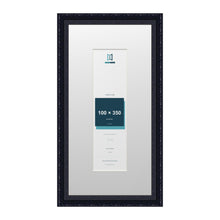 Louis Range Black Picture, Photo & Poster Frame with White Mount - 50x25cm Frame for 35x10cm Photo, Black