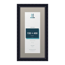 Louis Range Black Picture, Photo & Poster Frame with Dawn Grey Mount - 50x25cm Frame for 40x15cm Photo, Black