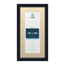 Louis Range Black Picture, Photo & Poster Frame with Ivory Mount - 50x25cm Frame for 40x15cm Photo, Black