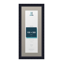 Louis Range Black Picture, Photo & Poster Frame with Dawn Grey Mount - 60x25cm Frame for 50x15cm Photo, Black