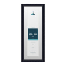 Louis Range Black Picture, Photo & Poster Frame with White Mount - 70x25cm Frame for 60x15cm Photo, Black