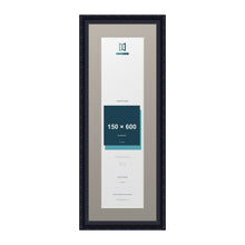 Louis Range Black Picture, Photo & Poster Frame with Dawn Grey Mount - 70x25cm Frame for 60x15cm Photo, Black