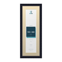 Louis Range Black Picture, Photo & Poster Frame with Ivory Mount - 70x25cm Frame for 60x15cm Photo, Black