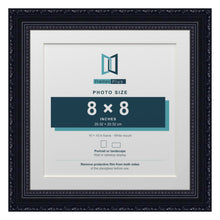 Louis Range Black Picture, Photo & Poster Frame with White Mount - 10x10" Frame for 8x8" Photo, Black