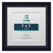 Louis Range Black Picture, Photo & Poster Frame with White Mount - 10x10" Frame for 7x7" Photo, Black