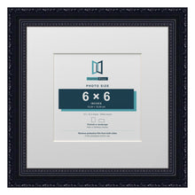 Louis Range Black Picture, Photo & Poster Frame with White Mount - 10x10" Frame for 6x6" Photo, Black