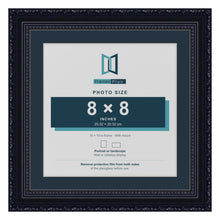 Louis Range Black Picture, Photo & Poster Frame with Pacific Blue Mount - 10x10" Frame for 8x8" Photo, Black