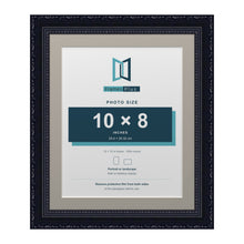 Louis Range Black Picture, Photo & Poster Frame with Dawn Grey Mount - 12x10" Frame for 10x8" Photo, Black