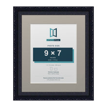 Louis Range Black Picture, Photo & Poster Frame with Dawn Grey Mount - 12x10" Frame for 9x7" Photo, Black