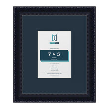 Louis Range Black Picture, Photo & Poster Frame with Pacific Blue Mount - 12x10" Frame for 7x5" Photo, Black