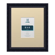Louis Range Black Picture, Photo & Poster Frame with Ivory Mount - 12x10" Frame for 6x4" Photo, Black