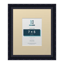 Louis Range Black Picture, Photo & Poster Frame with Ivory Mount - 12x10" Frame for 7x5" Photo, Black