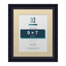 Louis Range Black Picture, Photo & Poster Frame with Ivory Mount - 12x10" Frame for 9x7" Photo, Black