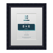 Louis Range Black Picture, Photo & Poster Frame with White Mount - 12x10" Frame for 8x6" Photo, Black