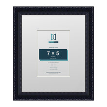 Louis Range Black Picture, Photo & Poster Frame with White Mount - 12x10" Frame for 7x5" Photo, Black
