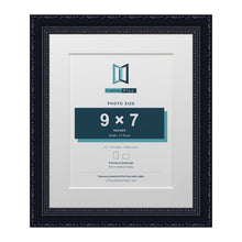 Louis Range Black Picture, Photo & Poster Frame with White Mount - 12x10" Frame for 9x7" Photo, Black