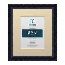 Louis Range Black Picture, Photo & Poster Frame with Ivory Mount - 12x10" Frame for 8x6" Photo, Black