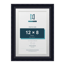 Louis Range Black Picture, Photo & Poster Frame with White Mount - 14x10" Frame for 12x8" Photo, Black