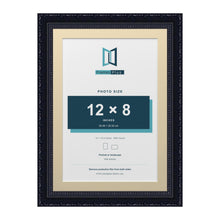 Louis Range Black Picture, Photo & Poster Frame with Ivory Mount - 14x10" Frame for 12x8" Photo, Black