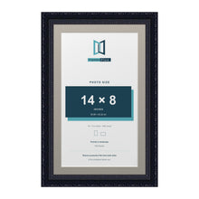 Louis Range Black Picture, Photo & Poster Frame with Dawn Grey Mount - 16x10" Frame for 14x8" Photo, Black