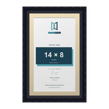 Louis Range Black Picture, Photo & Poster Frame with Ivory Mount - 16x10" Frame for 14x8" Photo, Black