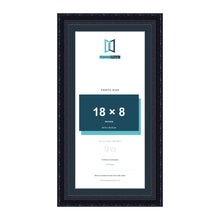 Louis Range Black Picture, Photo & Poster Frame with Pacific Blue Mount - 20x10" Frame for 18x8" Photo, Black